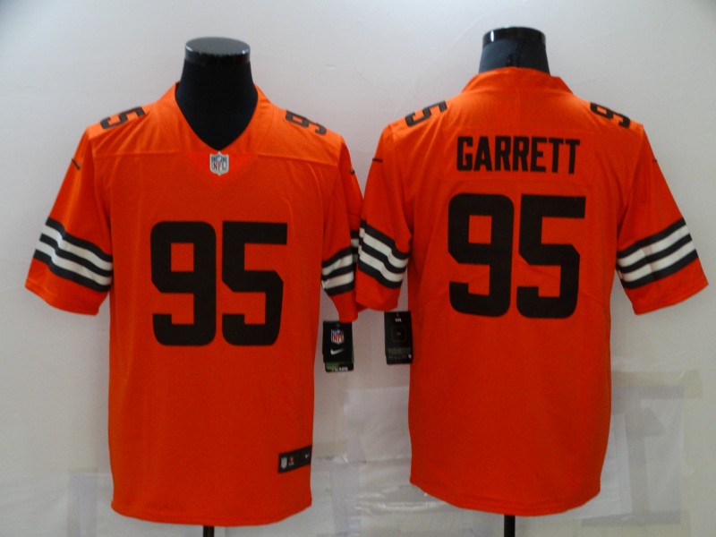 Men Cleveland Browns #95 Garrett Orange Nike Vapor Untouchable Limited 2021 NFL Jersey->denver broncos->NFL Jersey